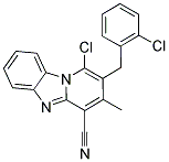 1-CHLORO-2-(2-CHLORO-BENZYL)-3-METHYL-BENZO[4,5]IMIDAZO[1,2-A]PYRIDINE-4-CARBONITRILE Struktur