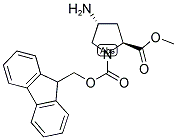 (2S, 4R)-4-[(FLUOREN-9-YLMETHOXY) CARBONYLAMINO]PYRROLIDINE-2-METHYLCARBOXYLATE Struktur