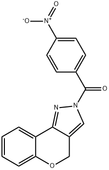 CHROMENO[4,3-C]PYRAZOL-2(4H)-YL(4-NITROPHENYL)METHANONE Struktur