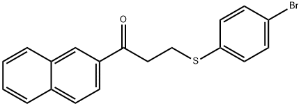 3-[(4-BROMOPHENYL)SULFANYL]-1-(2-NAPHTHYL)-1-PROPANONE Struktur