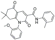 N-(2-METHYLPHENYL)-1-(2-METHOXYPHENYL)-7,7-DIMETHYL-2,5-DIOXO-1,2,5,6,7,8-HEXAHYDRO-3-QUINOLINECARBOXAMIDE Struktur