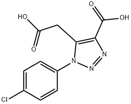 5-(CARBOXYMETHYL)-1-(4-CHLOROPHENYL)-1H-1,2,3-TRIAZOLE-4-CARBOXYLIC ACID Struktur