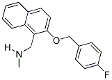 N-((2-((4-FLUOROBENZYL)OXY)-1-NAPHTHYL)METHYL)-N-METHYLAMINE Struktur