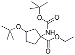 3-TERT-BUTOXY-1-TERT-BUTOXYCARBONYLAMINO-CYCLOPENTANECARBOXYLIC ACID ETHYL ESTER Struktur