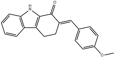 2-[(E)-(4-METHOXYPHENYL)METHYLIDENE]-2,3,4,9-TETRAHYDRO-1H-CARBAZOL-1-ONE Struktur