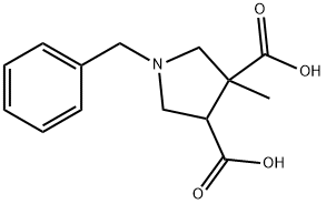 1-BENZYL-3-METHYL-PYRROLIDINE-3,4-DICARBOXYLIC ACID Struktur