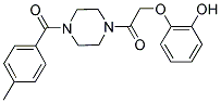 2-(2-[4-(4-METHYLBENZOYL)PIPERAZIN-1-YL]-2-OXOETHOXY)PHENOL Struktur