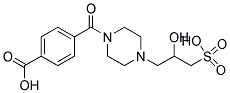 4-([4-(2-HYDROXY-3-SULFOPROPYL)PIPERAZIN-1-YL]CARBONYL)BENZOIC ACID Struktur