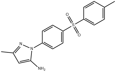 5-METHYL-2-[4-(TOLUENE-4-SULFONYL)-PHENYL]-2H-PYRAZOL-3-YLAMINE Struktur