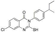 3-(4-SEC-BUTYL-PHENYL)-7-CHLORO-2-MERCAPTO-3H-QUINAZOLIN-4-ONE Struktur