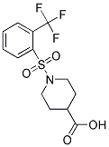 1-[[2-(TRIFLUOROMETHYL)PHENYL]SULFONYL]PIPERIDINE-4-CARBOXYLIC ACID Struktur