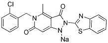 SODIUM 2-(1,3-BENZOTHIAZOL-2-YL)-5-(2-CHLOROBENZYL)-4-METHYL-3-OXO-3,5-DIHYDRO-2H-PYRAZOLO[4,3-C]PYRIDIN-6-OLATE Struktur