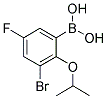 3-BROMO-5-FLUORO-2-ISOPROPOXYPHENYLBORONIC ACID Struktur