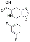 4-(2,4-DIFLUORO-PHENYL)-4,5,6,7-TETRAHYDRO-3H-IMIDAZO[4,5-C]PYRIDINE-6-CARBOXYLIC ACID Struktur