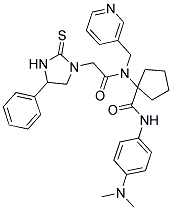 N-(4-(DIMETHYLAMINO)PHENYL)-1-(2-(4-PHENYL-2-THIOXOIMIDAZOLIDIN-1-YL)-N-(PYRIDIN-3-YLMETHYL)ACETAMIDO)CYCLOPENTANECARBOXAMIDE Struktur