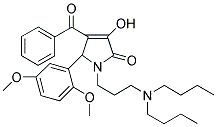 4-BENZOYL-1-(3-(DIBUTYLAMINO)PROPYL)-5-(2,5-DIMETHOXYPHENYL)-3-HYDROXY-1H-PYRROL-2(5H)-ONE Struktur