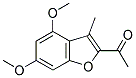 2-ACETYL-4,6-DIMETHOXY-3-METHYL BENZOFURAN Struktur