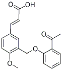 (2E)-3-(3-[(2-ACETYLPHENOXY)METHYL]-4-METHOXYPHENYL)-2-PROPENOIC ACID Struktur