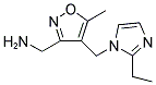 ((4-[(2-ETHYL-1H-IMIDAZOL-1-YL)METHYL]-5-METHYLISOXAZOL-3-YL)METHYL)AMINE Struktur