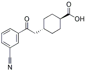 TRANS-4-[2-(3-CYANOPHENYL)-2-OXOETHYL]CYCLOHEXANE-1-CARBOXYLIC ACID Struktur