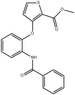 METHYL 3-[2-(BENZOYLAMINO)PHENOXY]-2-THIOPHENECARBOXYLATE Struktur