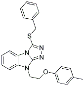 3-BENZYLSULFANYL-9-(2-P-TOLYLOXY-ETHYL)-9H-BENZO[4,5]IMIDAZO[2,1-C][1,2,4]TRIAZOLE Struktur