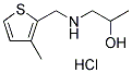 1-[(3-METHYL-THIOPHEN-2-YLMETHYL)-AMINO]-PROPAN-2-OL HYDROCHLORIDE Struktur