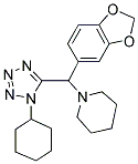 1-(BENZO[D][1,3]DIOXOL-5-YL(1-CYCLOHEXYL-1H-TETRAZOL-5-YL)METHYL)PIPERIDINE Struktur