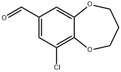 9-CHLORO-3,4-DIHYDRO-2H-1,5-BENZODIOXEPINE-7-CARBALDEHYDE Struktur