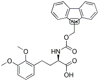 (R)-4-(2,3-DIMETHOXY-PHENYL)-2-(9H-FLUOREN-9-YLMETHOXYCARBONYLAMINO)-BUTYRIC ACID Struktur