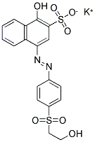 1-HYDROXY-4-[4-(2-HYDROXYETHYLSULFONYL)PHENYLAZO]NAPHTHALENE-2-SULFONIC ACID POTASSIUM SALT Struktur