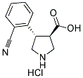 (TRANS)-4-(2-CYANO-PHENYL)-PYRROLIDINE-3-CARBOXYLIC ACID-HCL Struktur