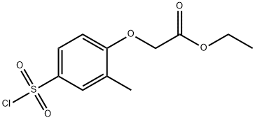 ETHYL [2-METHYL-3-(CHLOROSULFONYL)PHENOXY]ACETATE Struktur