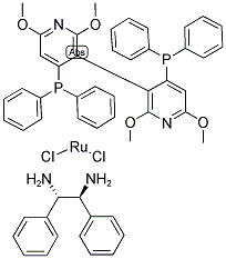 DICHLORO[(S)-(-)-2,2',6,6'-TETRAMETHOXY-4,4'-BIS(DIPHENYLPHOSPHINO)-3,3'-BIPYRIDINE][(1S,2S)-(-)-1,2-DIPHENYLETHYLENEDIAMINE]RUTHENIUM (II) Struktur