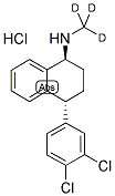 TRANS-(1S,4S)-4-(3,4-DICHLOROPHENYL)-1,2,3,4-TETRAHYDRO-N-METHYL-1-NAPHTHALENAMINE-D3, HYDROCHLORIDE Struktur