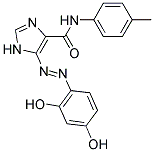 5-[(E)-(2,4-DIHYDROXYPHENYL)DIAZENYL]-N-(4-METHYLPHENYL)-1H-IMIDAZOLE-4-CARBOXAMIDE Struktur