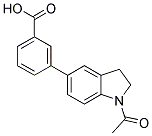 3-(1-ACETYL-2,3-DIHYDRO-1H-INDOL-5-YL)BENZOIC ACID Struktur