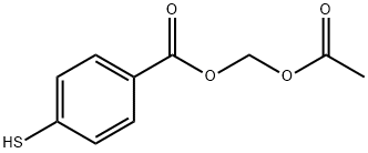 4-MERCAPTOBENZOIC ACID, ACETOXYMETHYL ESTER Struktur