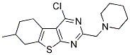 4-CHLORO-7-METHYL-2-(PIPERIDIN-1-YLMETHYL)-5,6,7,8-TETRAHYDRO[1]BENZOTHIENO[2,3-D]PYRIMIDINE Struktur