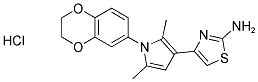 4-[1-(2,3-DIHYDRO-1,4-BENZODIOXIN-6-YL)-2,5-DIMETHYL-1H-PYRROL-3-YL]-1,3-THIAZOL-2-AMINE HYDROCHLORIDE Struktur