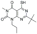 7-TERT-BUTYL-5-MERCAPTO-3-METHYL-1-PROPYLPYRIMIDO[4,5-D]PYRIMIDINE-2,4(1H,3H)-DIONE Struktur