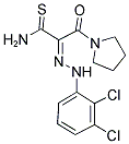 (2E)-2-[(2,3-DICHLOROPHENYL)HYDRAZONO]-3-OXO-3-PYRROLIDIN-1-YLPROPANETHIOAMIDE Struktur