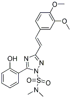 3-[(E)-2-(3,4-DIMETHOXYPHENYL)ETHENYL]-5-(2-HYDROXYPHENYL)-N,N-DIMETHYL-1H-1,2,4-TRIAZOLE-1-SULFONAMIDE Struktur