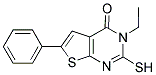 3-ETHYL-2-MERCAPTO-6-PHENYLTHIENO[2,3-D]PYRIMIDIN-4(3H)-ONE Struktur