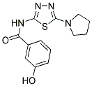 3-HYDROXY-N-(5-PYRROLIDIN-1-YL-1,3,4-THIADIAZOL-2-YL)BENZAMIDE Struktur