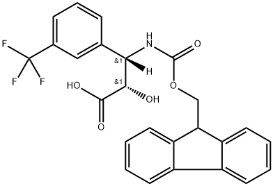 N-FMOC-(2S,3S)-3-AMINO-2-HYDROXY-3-(3-TRIFLUOROMETHYL-PHENYL)-PROPIONIC ACID Struktur