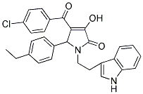 1-(2-(1H-INDOL-3-YL)ETHYL)-4-(4-CHLOROBENZOYL)-5-(4-ETHYLPHENYL)-3-HYDROXY-1H-PYRROL-2(5H)-ONE Struktur