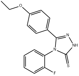 5-(4-ETHOXYPHENYL)-4-(2-FLUOROPHENYL)-4H-1,2,4-TRIAZOLE-3-THIOL Struktur