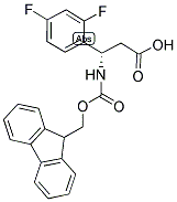 (S)-3-(2,4-DIFLUORO-PHENYL)-3-(9H-FLUOREN-9-YLMETHOXYCARBONYLAMINO)-PROPIONIC ACID Struktur