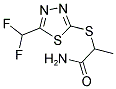 2-([5-(DIFLUOROMETHYL)-1,3,4-THIADIAZOL-2-YL]SULFANYL)PROPANAMIDE Struktur